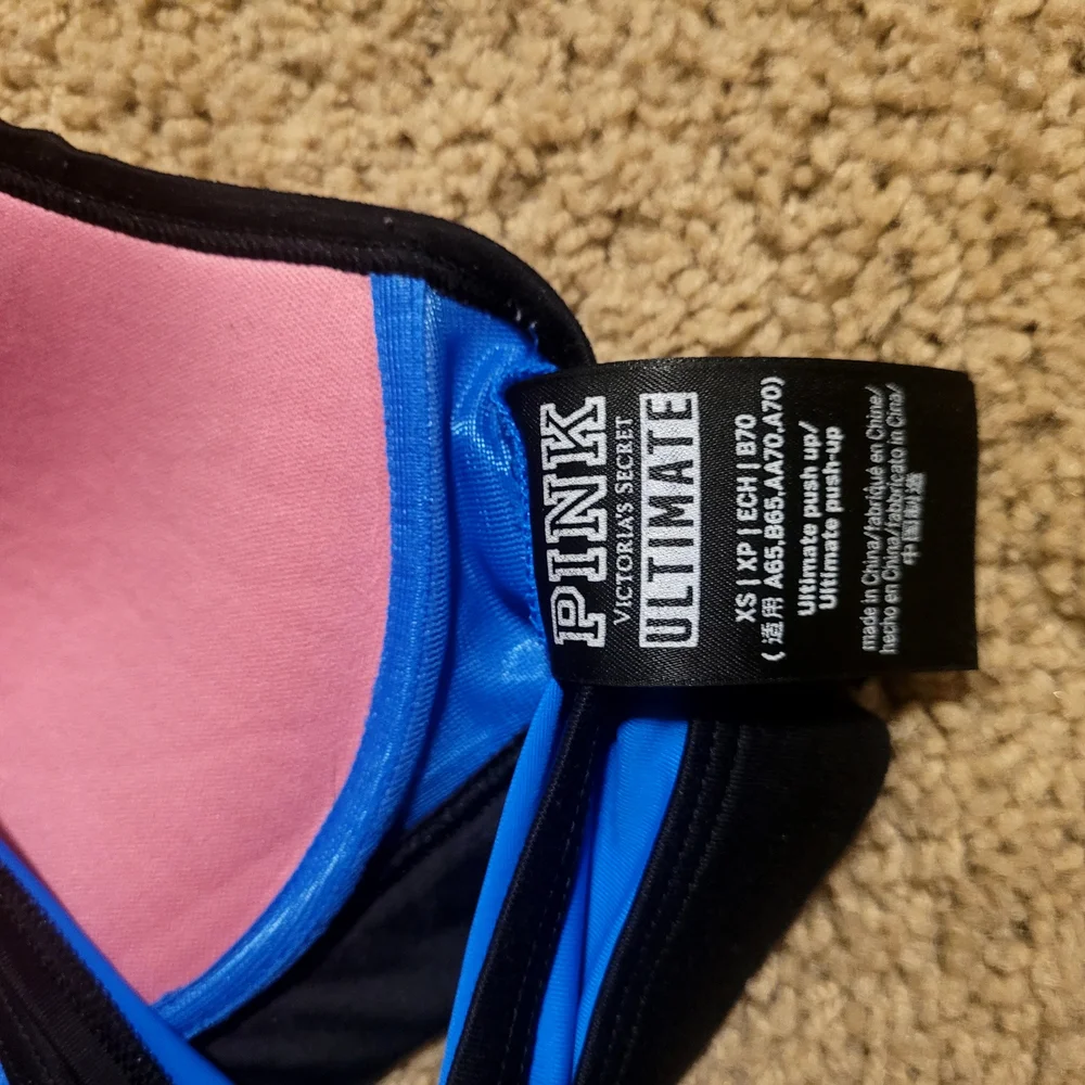 PINK Blue and OLD NAVY White Zebra Print Sports Bras - Picture 4 of 5